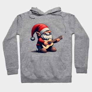 Gnomo navideño con guitarra 1 Hoodie